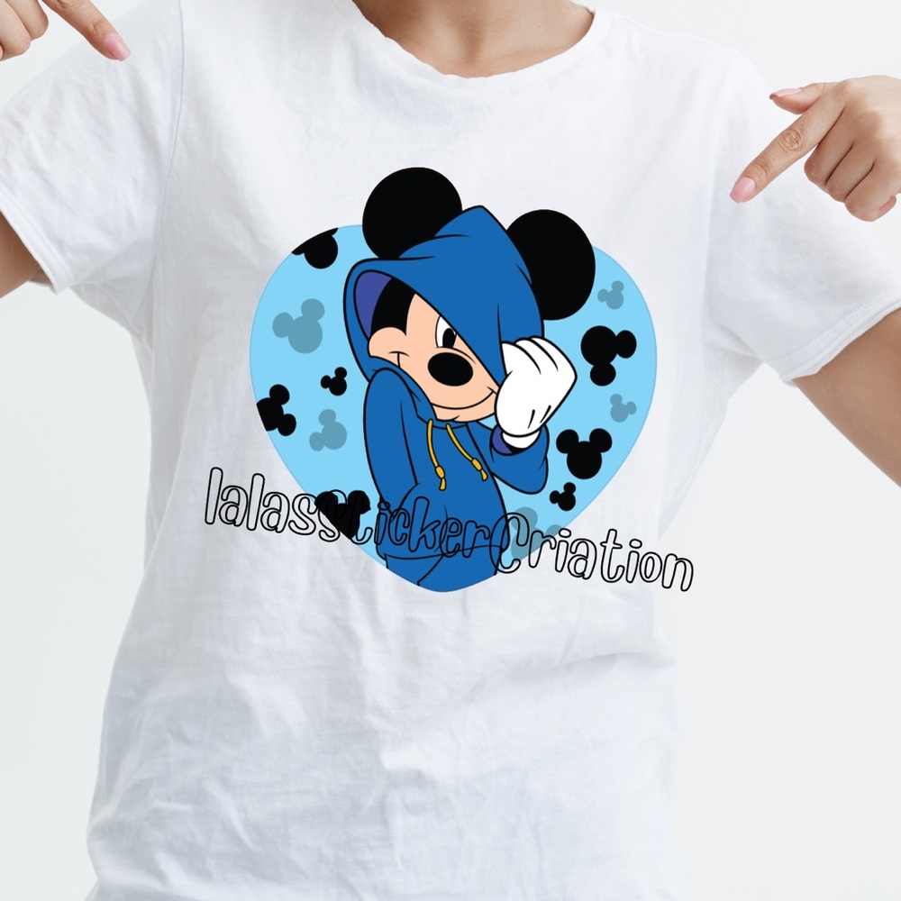 Mickey  Heat Transfer Vinyl HTV Iron On Ready to Press-SHIRT NOT INCLUDED